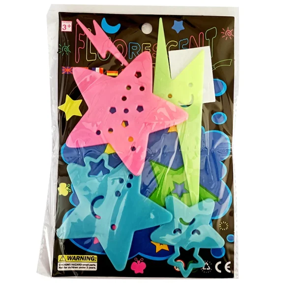 Luminous Cartoon butterfly Stars Wall Stickers for Kids room Bedroom Decor Glow in the dark Wall Decals Noctilucent Stickers 6