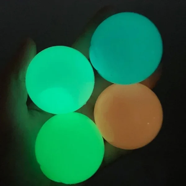 4.5/6cm Party Rave Luminous Balls Rome Decor Festival Accessories Glow In The Dark Squeeze Luminous Sticky Ball Party Decoration 2