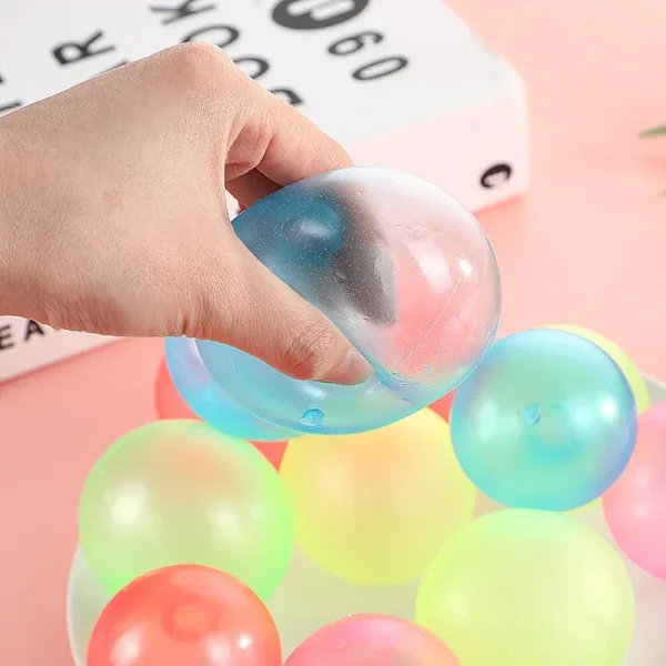 4.5/6cm Party Rave Luminous Balls Rome Decor Festival Accessories Glow In The Dark Squeeze Luminous Sticky Ball Party Decoration 5