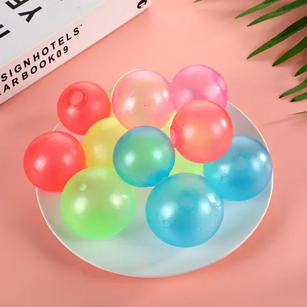 4.5/6cm Party Rave Luminous Balls Rome Decor Festival Accessories Glow In The Dark Squeeze Luminous Sticky Ball Party Decoration 6