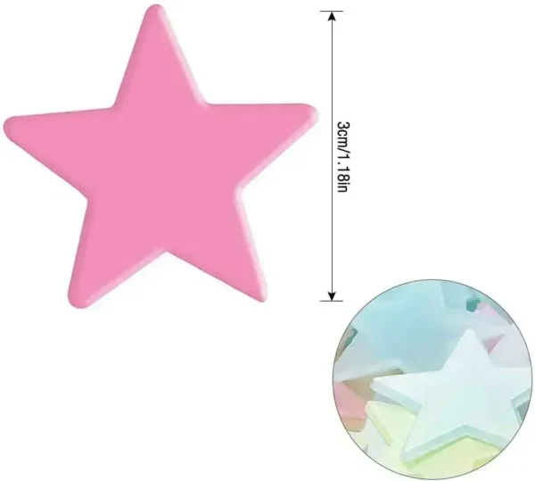 1000/50Pcs Glow in The Dark Stars Wall Stickers Luminous 3D Fluorescent Adhesive Decoration for Home Baby Kids Bedroom Ceiling 6
