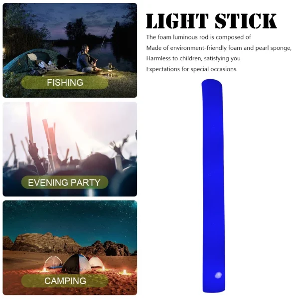 1-5PCS LED Glow Sticks White Glow Foam Stick Colorful Foam Light Cheer Tube In The Dark Fluorescent Stick Party Wedding Festival 2