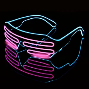 Future Punk Cyber LED Luminous Glasses Neon Glow In The Dark Goggles for Club Bar Party Disco Dance Stage Atmosphere Props 1