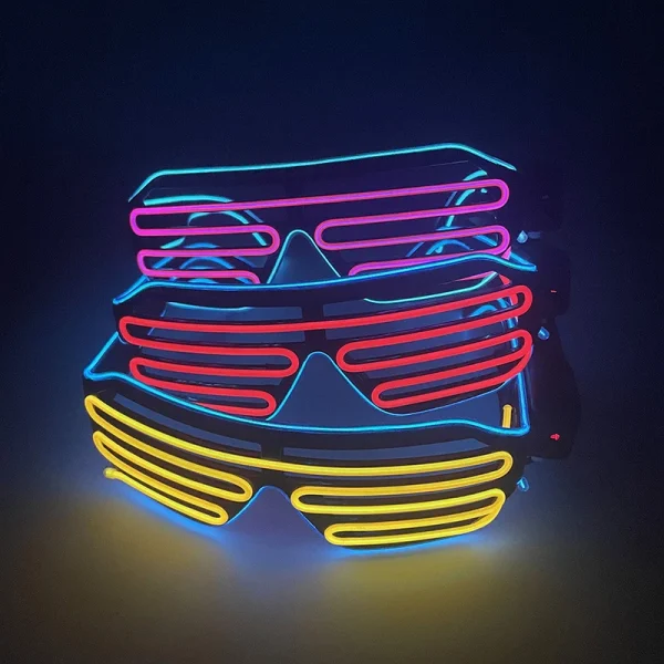 Future Punk Cyber LED Luminous Glasses Neon Glow In The Dark Goggles for Club Bar Party Disco Dance Stage Atmosphere Props 2