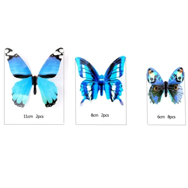 Luminous Butterfly Wall Stickers 3D Colorful Butterflies Glowing Wall Decals Wallpaper For Bedroom Living Room Home Decoration 6