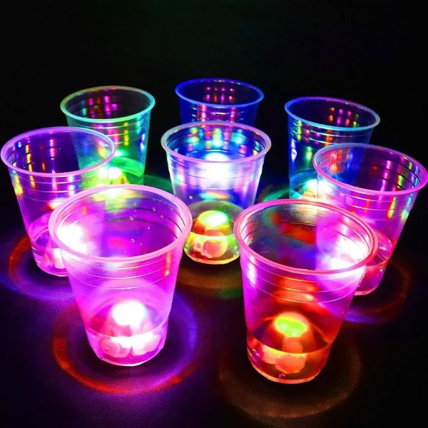 LED Glow Party Cups Plastic Cup Favors for Neon Party Supplies Decoration Glow in The Dark Cups Neon Party Birthday Party 4