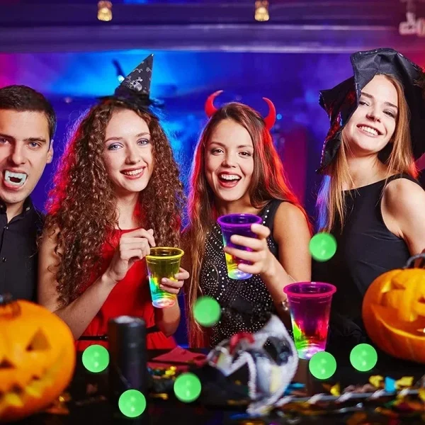 LED Glow Party Cups Plastic Cup Favors for Neon Party Supplies Decoration Glow in The Dark Cups Neon Party Birthday Party 5