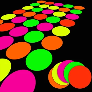 Neon Papers Glow Cardstocks DIY Dance Floor Moves Games Classic Twister UV Reactive Card Stock Glow Party Decoration Supplies 1