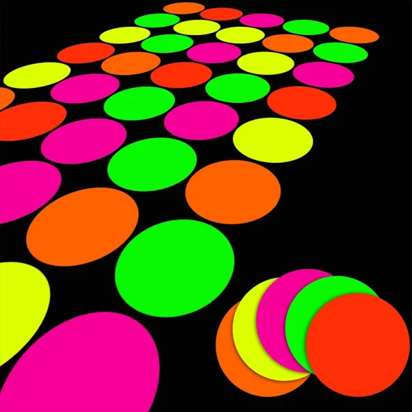 Neon Papers Glow Cardstocks DIY Dance Floor Moves Games Classic Twister UV Reactive Card Stock Glow Party Decoration Supplies 1
