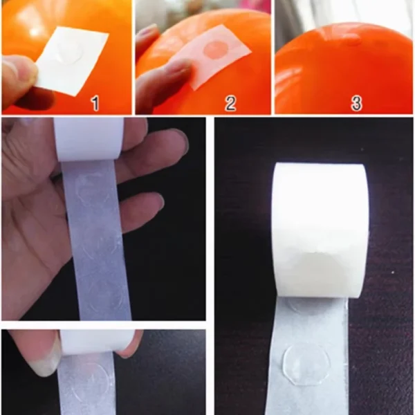 1 Roll 100pcs Balloon Form Glue Attach Balloons to Ceiling or Wall Stickers Birthday Party Wedding Decoration Supplies 5
