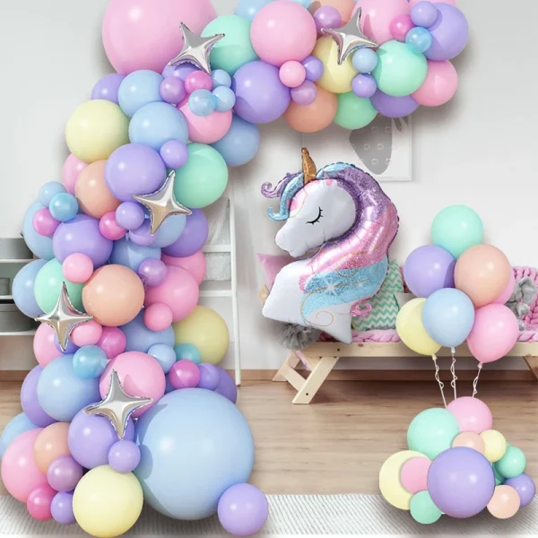 Macaron Unicorn Balloons Garland Arch Kit Gender Reveal Birthday Party Decor Kids Weddig Party Supplies Baby Shower Latex Baloon 2