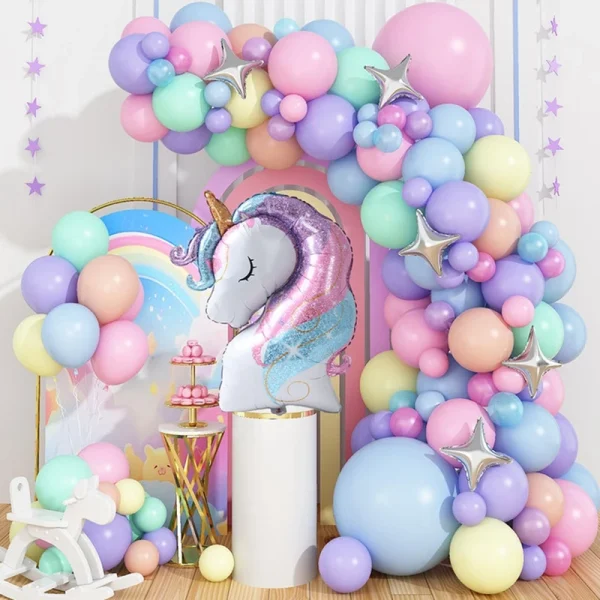Macaron Unicorn Balloons Garland Arch Kit Gender Reveal Birthday Party Decor Kids Weddig Party Supplies Baby Shower Latex Baloon 4