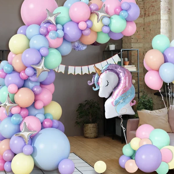 Macaron Unicorn Balloons Garland Arch Kit Gender Reveal Birthday Party Decor Kids Weddig Party Supplies Baby Shower Latex Baloon 5