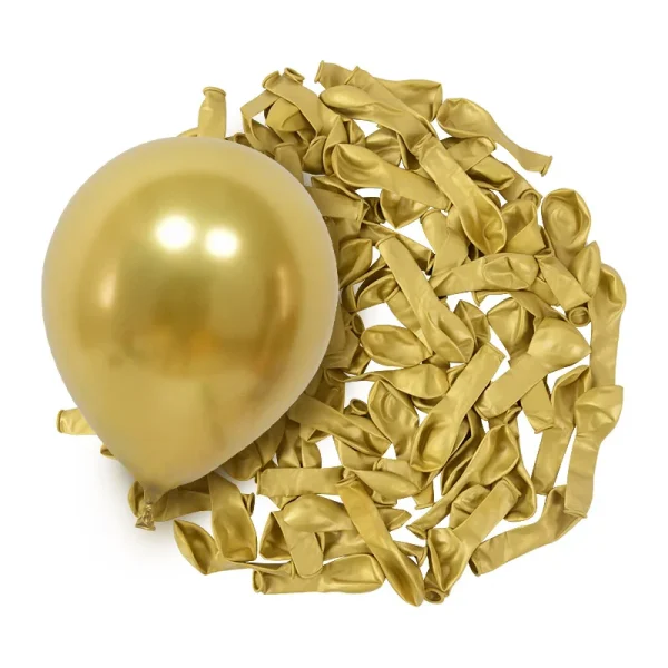 50Pcs 5inch Golden Metal Latex Balloon Happy Birthday Wedding Party Balloon Decoration Baby Shower Decor Supplies 2