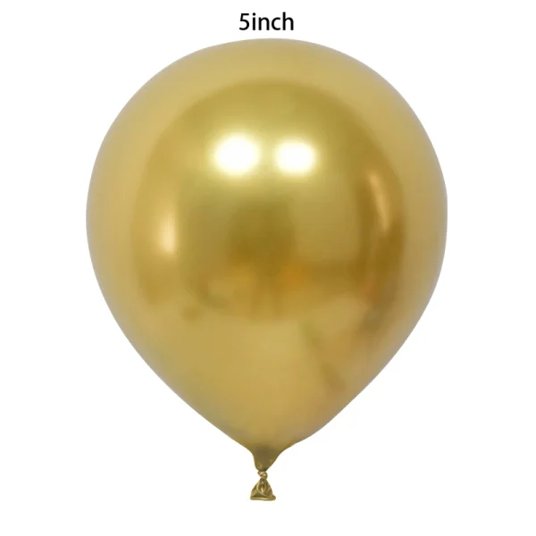 50Pcs 5inch Golden Metal Latex Balloon Happy Birthday Wedding Party Balloon Decoration Baby Shower Decor Supplies 6