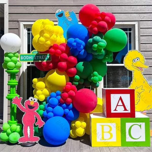 Sesames Street Theme Party Decor Elmo Balloon Party Supplies Cartoon Foil Balloon Children Happy Birthday Party Decoration Toy 1