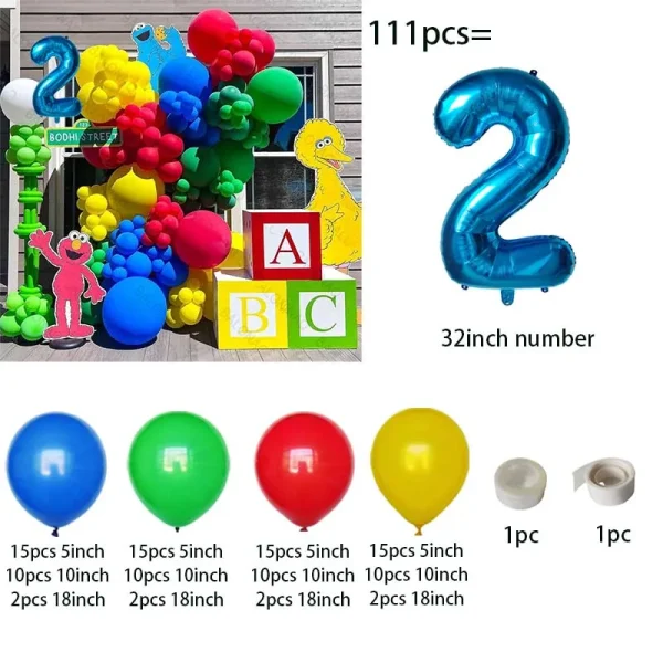 Sesames Street Theme Party Decor Elmo Balloon Party Supplies Cartoon Foil Balloon Children Happy Birthday Party Decoration Toy 3