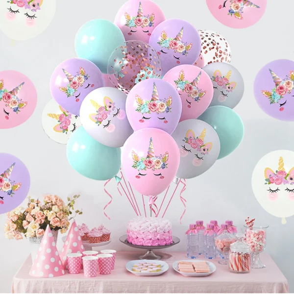 Pink Unicorn Latex Balloon Unicorn Theme Birthday Party Decoration Kids Girl Baby Shower Party Supplies Wedding Confetti Ballons 1
