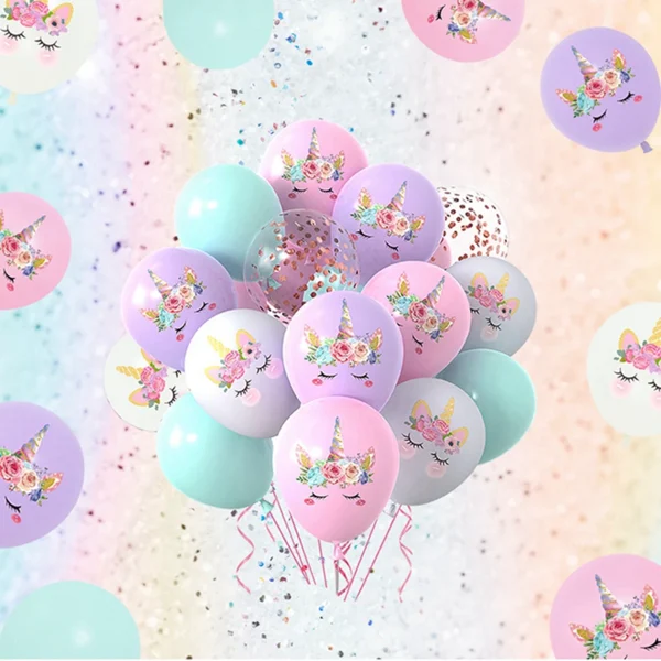 Pink Unicorn Latex Balloon Unicorn Theme Birthday Party Decoration Kids Girl Baby Shower Party Supplies Wedding Confetti Ballons 2