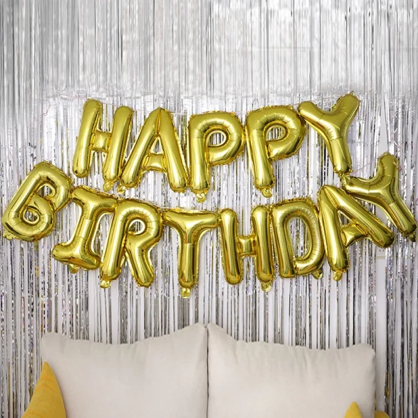 13pcs Happy Birthday Letter Foil Balloons Boys and Girls Birthday Party DIY Decorate Baby Shower Bedroom Supplies 2