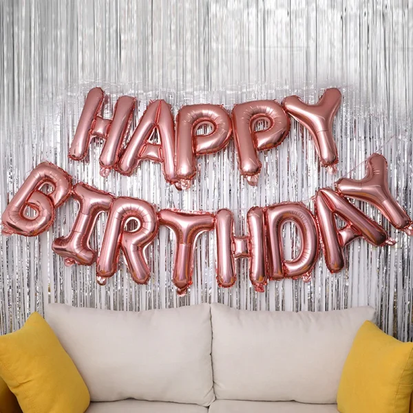 13pcs Happy Birthday Letter Foil Balloons Boys and Girls Birthday Party DIY Decorate Baby Shower Bedroom Supplies 4