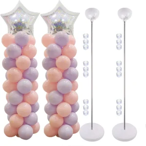 1/2set Adjustable Balloon Stand Metal Balloon Column Stand With Bases Balloon Tower Pillar for Graduation Birthday Wedding Party 1