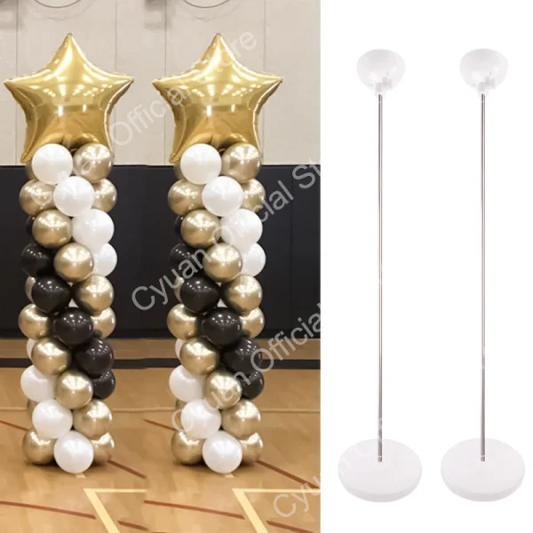 1/2set Adjustable Balloon Stand Metal Balloon Column Stand With Bases Balloon Tower Pillar for Graduation Birthday Wedding Party 2