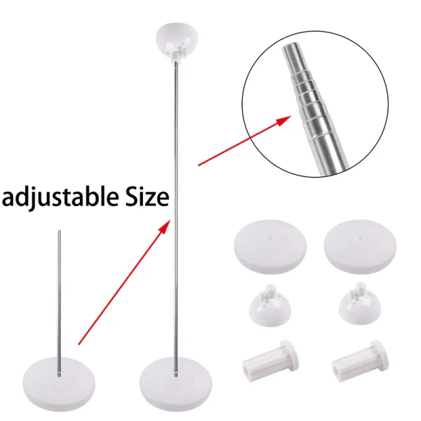 1/2set Adjustable Balloon Stand Metal Balloon Column Stand With Bases Balloon Tower Pillar for Graduation Birthday Wedding Party 5