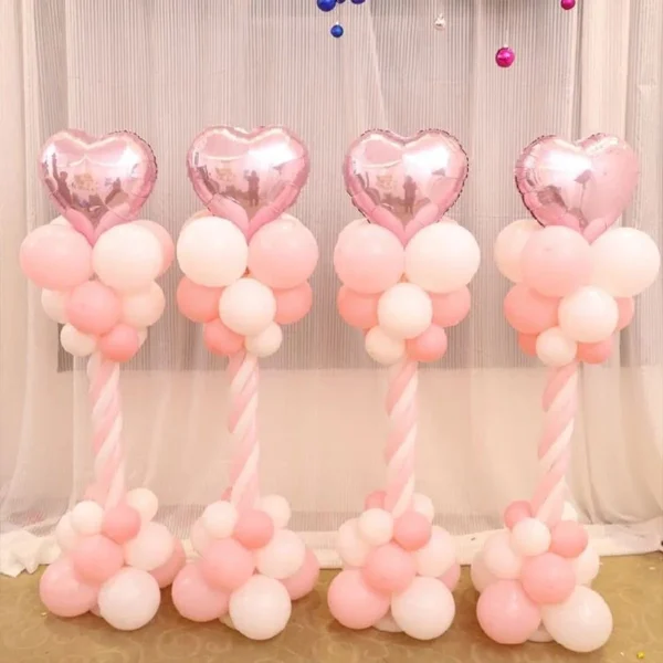 1/2set Adjustable Balloon Stand Metal Balloon Column Stand With Bases Balloon Tower Pillar for Graduation Birthday Wedding Party 6