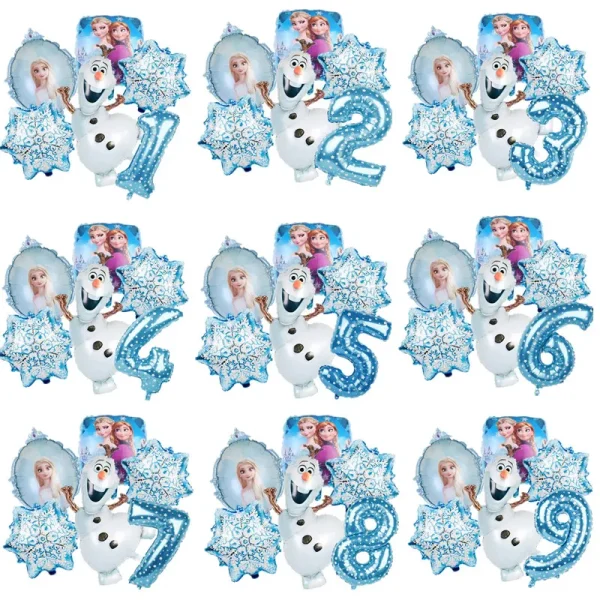 Disney Frozen Elsa Anna Aluminum Balloons Decoration Baby Shower Kids Girl Birthday Party Olaf Princess Foil Balloon Home Decor 1