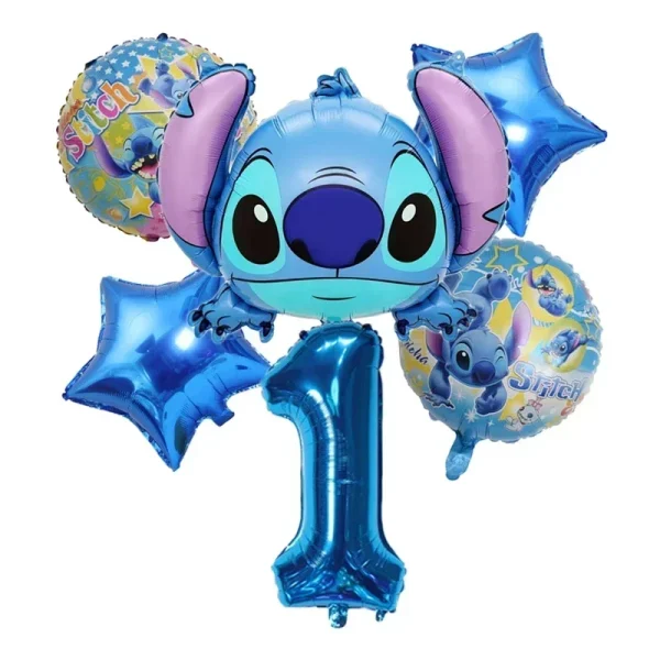 Cartoon Disney Lilo&Stitch Theme Party Foil Balloon Set Baby Shower Boys and Girls Birthday Party Decoration Children's Toy Gift 2