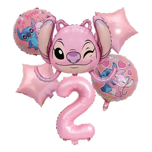 Cartoon Disney Lilo&Stitch Theme Party Foil Balloon Set Baby Shower Boys and Girls Birthday Party Decoration Children's Toy Gift 3
