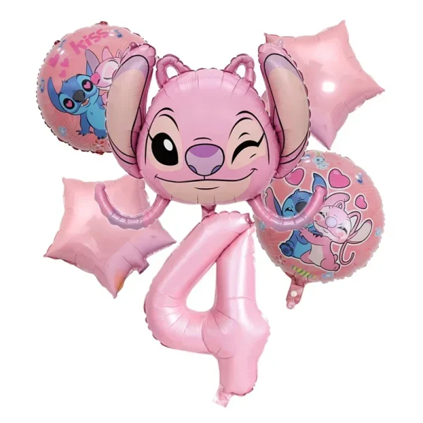 Cartoon Disney Lilo&Stitch Theme Party Foil Balloon Set Baby Shower Boys and Girls Birthday Party Decoration Children's Toy Gift 5