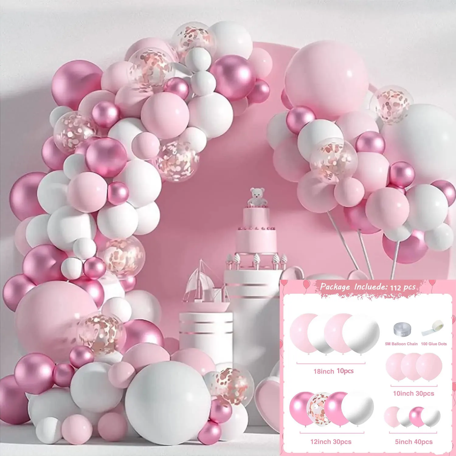 Pink112pcs