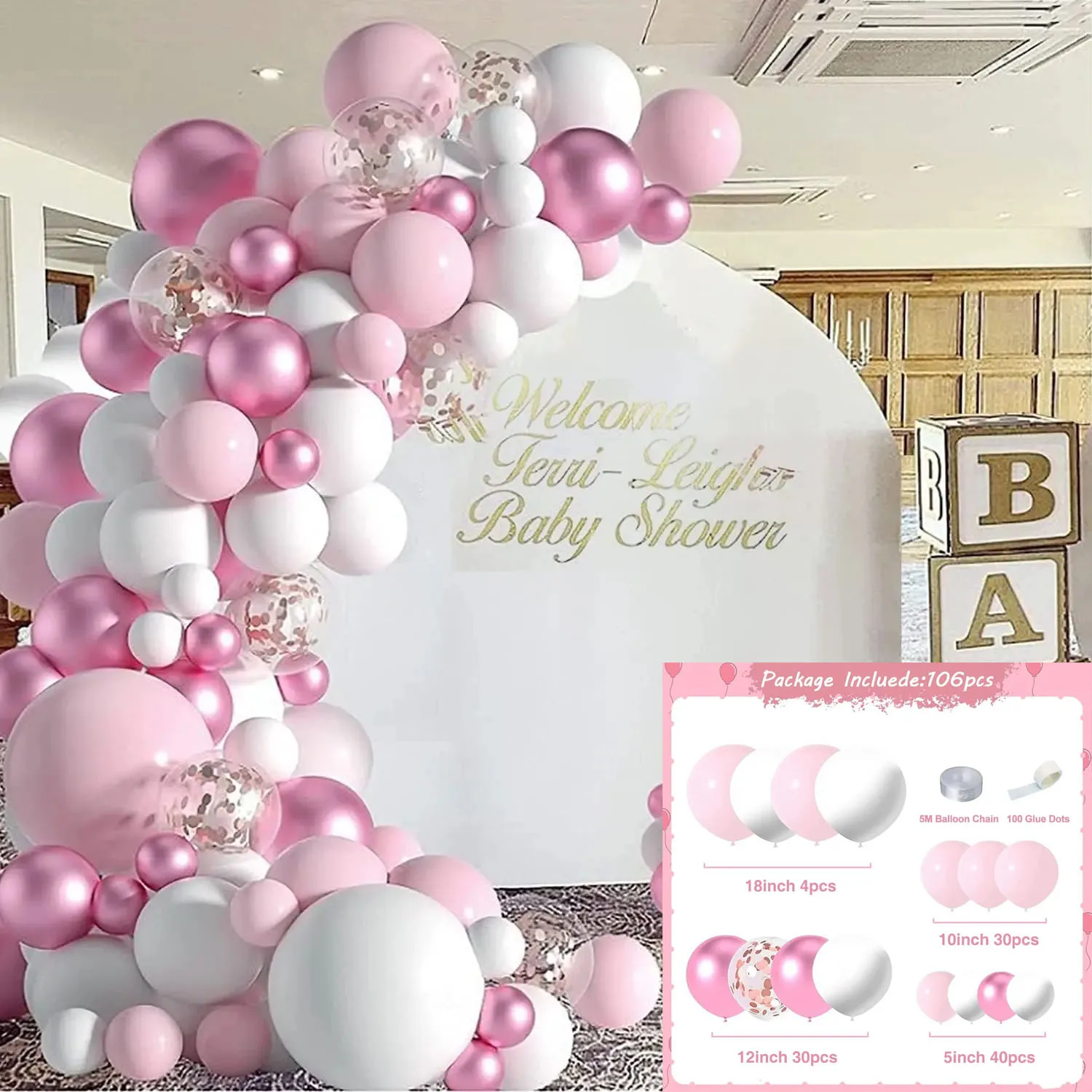 Pink106pcs