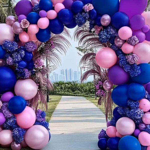 Purple,Marca Pink,Deep Blue,Balloon Arch Kit, Party,Wedding,Singles' Party,Halloween Decoration birthday decoration balloons 3