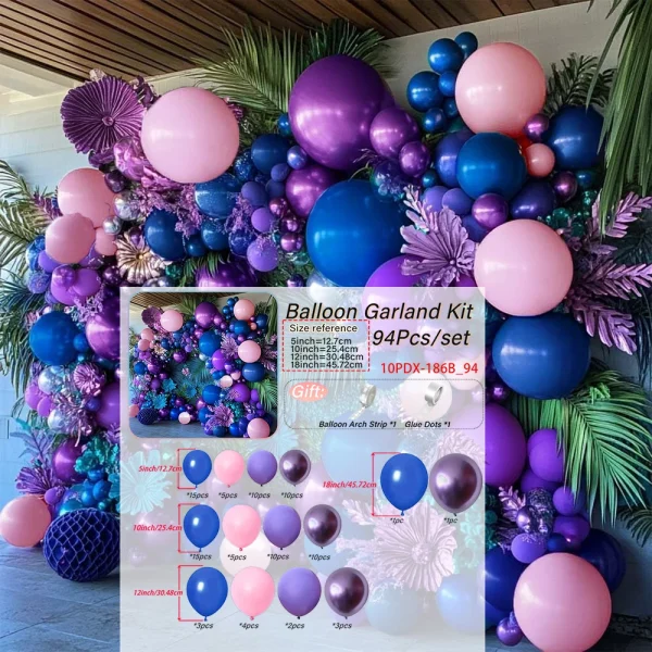 Purple,Marca Pink,Deep Blue,Balloon Arch Kit, Party,Wedding,Singles' Party,Halloween Decoration birthday decoration balloons 5