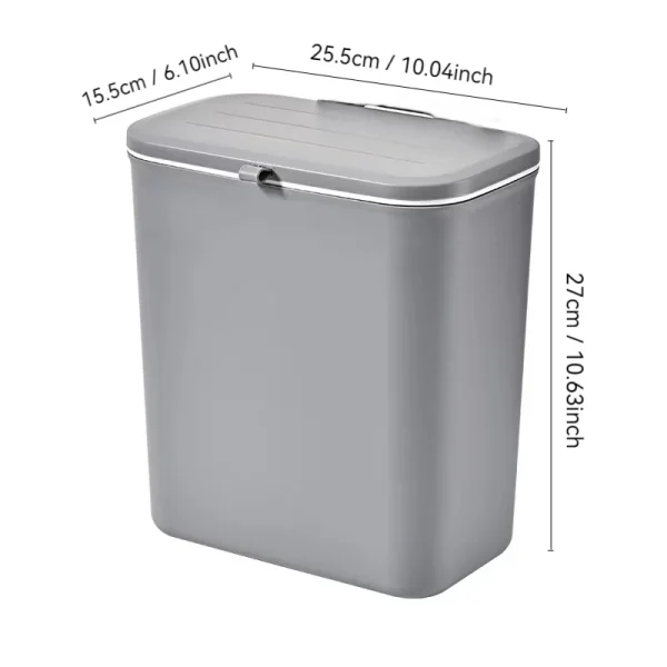 Kitchen Compost Bin for Counter Top or Under Sink, Hanging Small  Kitchen Trash Can with Lid for Mountable Indoor Compost Bucket 6