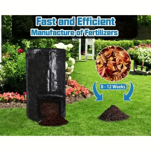 Outdoor compost bin, reusable garbage bag, homemade nutrient soil compost bag 4