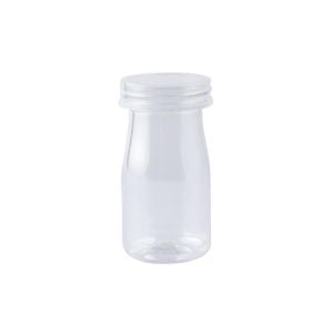Round Plastic Bottle With Foggy Lid - 100 ml (12 pcs)