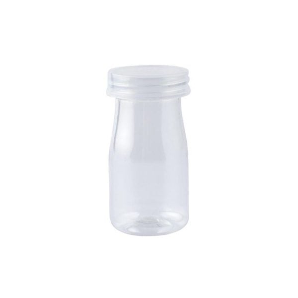 Round Plastic Bottle With Foggy Lid - 100 ml (12 pcs)
