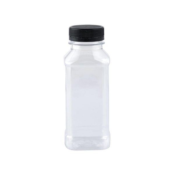 Square Plastic Bottles - 250 ml (12 pcs)