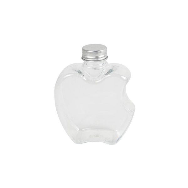 Apple Shape Clear Plastic Bottle - 250ml (12 pcs)