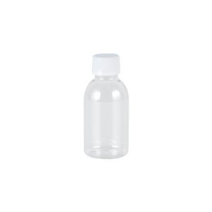Plastic Round Bottle With White Lid - 150 ml (12 pcs)