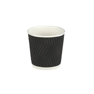 Black Ripple Paper Cup - 4 oz (25 pcs)