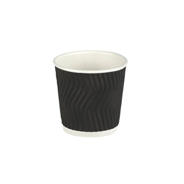 Black Ripple Paper Cup - 4 oz (25 pcs)