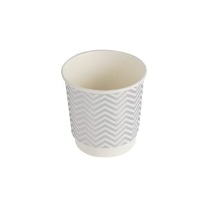 Luxe Double-Wall Paper Cup 4oz - Silver Pattern (10 pcs)