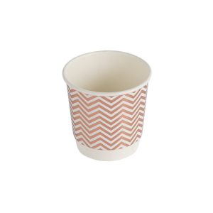 Luxe Double-Wall Paper Cup 4oz - Rose Gold Pattern (10 pcs)