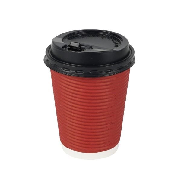 Red Paper Ripple Cup - 12oz (20 pcs)