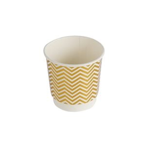 Luxe Double-Wall Paper Cup 4oz - Golden Pattern (10 pcs)